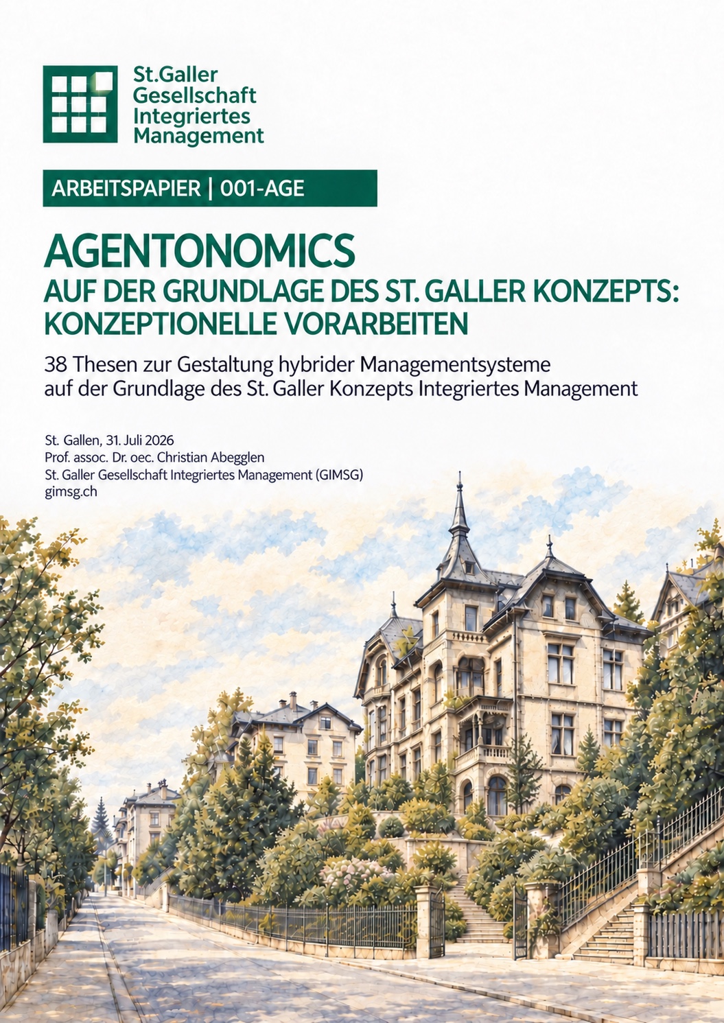 Cover des GIMSG-Arbeitspapiers Agentonomics: Konzeptionelle Vorarbeiten